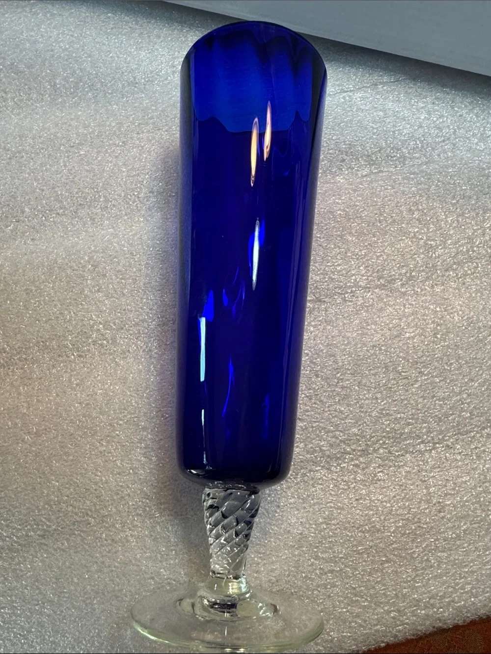 Vintage Cobalt Blue Flared Trumpet Shape Vase